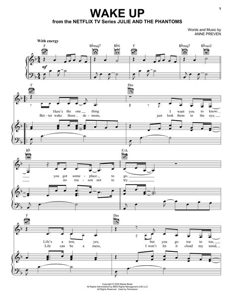 Madison Reyes Wake Up (from Julie and the Phantoms) Sheet Music Notes ...