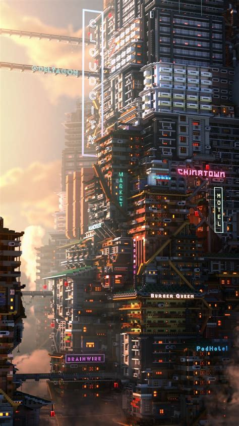 Incredibly detailed cyberpunk cityscape built in Minecraft