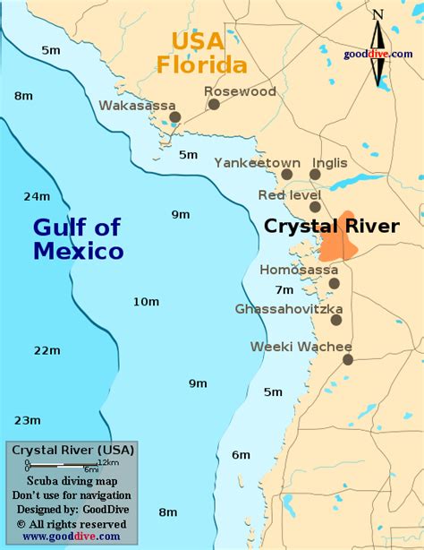 Crystal River Map - GoodDive.com