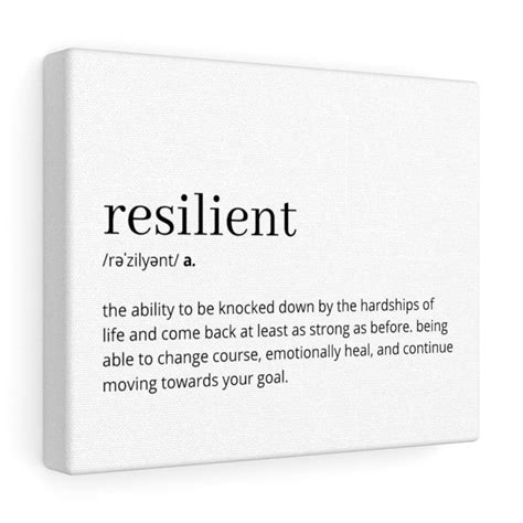 Resilient Definition Printable Wall Art Resilient Quote - Etsy