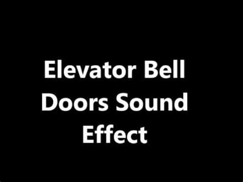 Elevator Bell Doors Sound Effect - YouTube