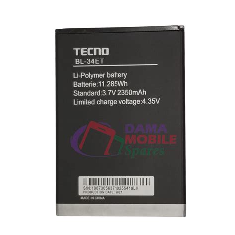 TECNO BB2 BATTERY[BL-34ET] - Dama Mobile Spares