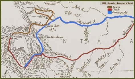 1806 Exploration Routes of Lewis & Clark