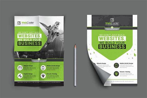 Flyer Template for Web Development | Business website design, Web ...