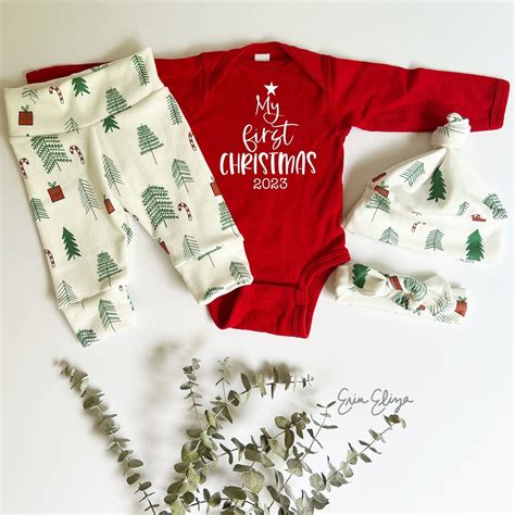 Baby First Christmas Outfit, Newborn Baby Outfit Christmas, Baby Coming Home Outfit, Gender ...