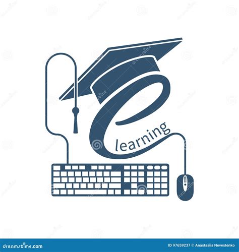 Elearning Logo - Ebook, E-learning And Knowledge Base Cartoon Vector ...