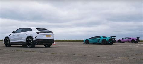 Urus vs. Aventador vs. Huracan: the All-Lamborghini Drag Race - autoevolution