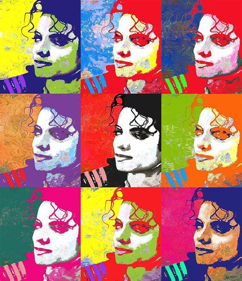 Michael Jackson Andy Warhol Style Digital Art by Linda Mears - Pixels