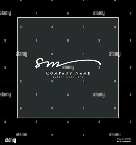 Initial Letter SM Logo - Handwritten Signature Style Logo - Vector Logo Template for Business ...