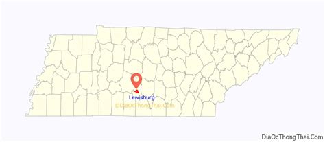 Map of Lewisburg city, Tennessee - Thong Thai Real