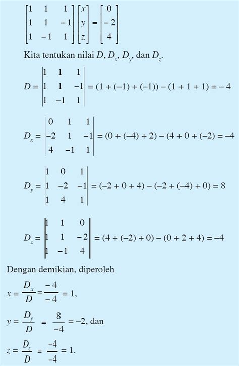 Contoh Soal Persamaan Dan Pertidaksamaan Linear Tiga Variabel