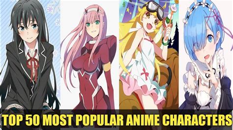 TOP 50 MOST POPULAR ANIME CHARACTERS OF ALL TIME - YouTube