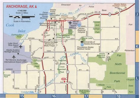 Anchorage city map AK. Free printable map of Anchorage city,Alaska state