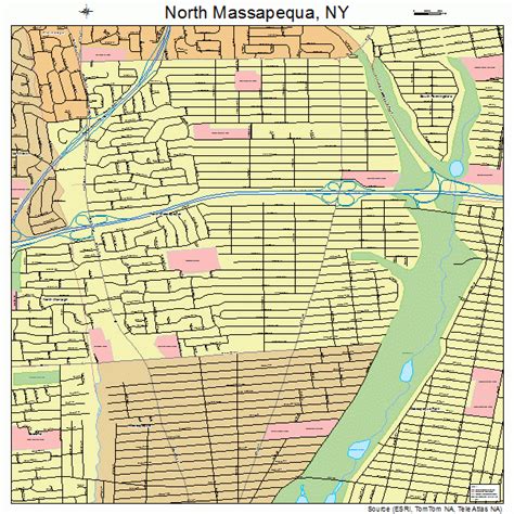 North Massapequa New York Street Map 3653253