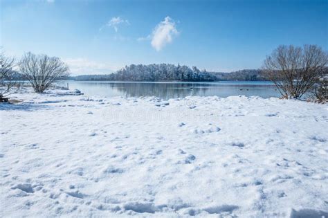 Lake Osterseen Bavaria Germany Winter Scenery Stock Image - Image of mood, space: 140682777