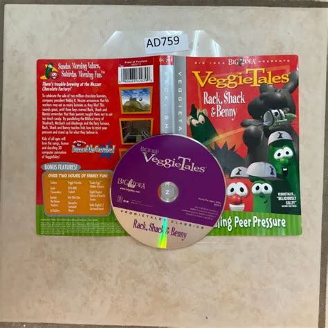 VEGGIETALES - RACK, Shack, and Benny (DVD, 2002)No Case No Tracking # ...