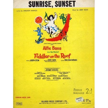 Sunrise, Sunset - Song from Fiddler on the Roof only £8.00