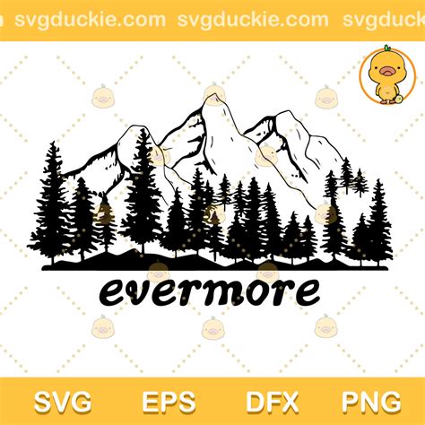 Evermore Track List Taylor Swift Song SVG, Evermore Album