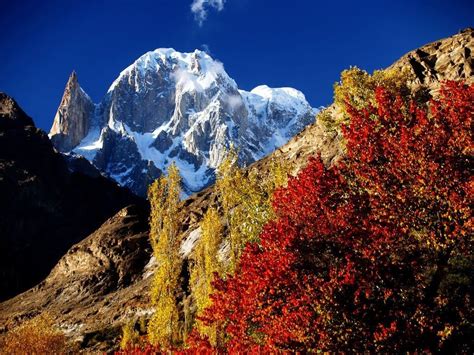 Autumn of Hunza Pakistan And Lady Finger Peak In Background [OC ...