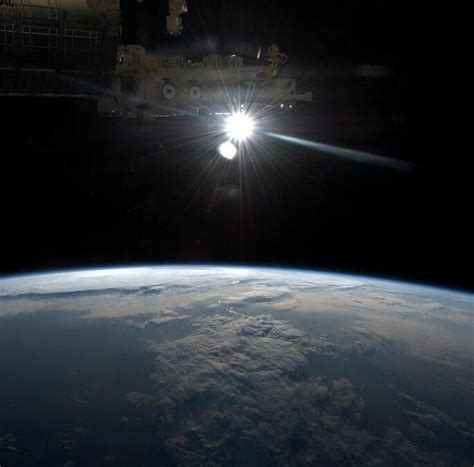 Sun from the International Space Station Photo taken by Col. Chris ...