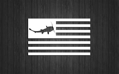 Catfish U.S. Flag sticker