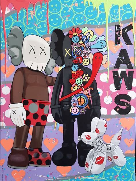 Kaws. Acrylic painting. Original artwork Painting by Ksenia Voynich | Saatchi Art