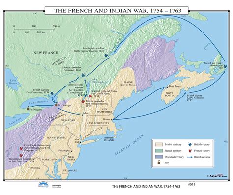 #011 The French & Indian War, 1754-1763 - The Map Shop