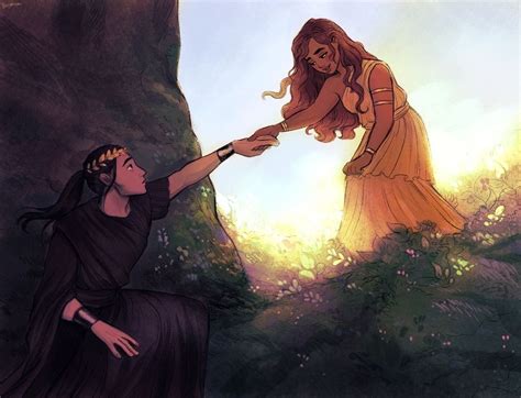 Persephone Pulling Hades into Spring, an art print by Beverly Johnson | Hades and persephone ...