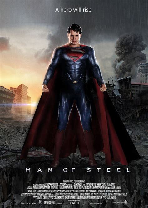 "Man Of Steel" movie poster, 2013. Not only did they shoot in downtown ...