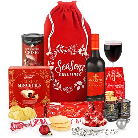 Festive Fireside Christmas Hamper With Red Wine By Regency Hampers