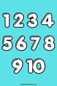 Bubble Numbers Free Printable Numbers 0 to 100 - Good Mom Living