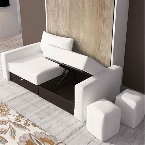 Lit escamotable Vertical avec CANAPÉ modèle "Roquebrune" pour un double usage confortable et ...