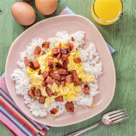 SPAM Eggs and Rice Recipe from Hawaii - Eating Richly