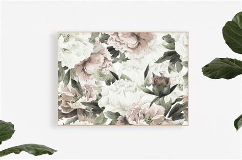 Blush Floral Wallpaper | Anewall Mural Wallpapers