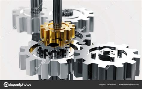 Mechanical Design Machine Engineering Leadership Conceptual Illustration Render Stock Photo by ...