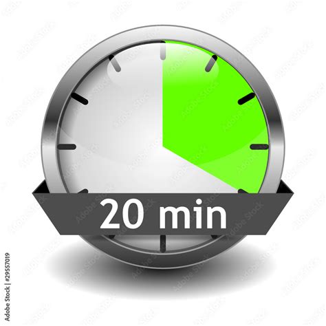 Timer 20min Stock Vector | Adobe Stock