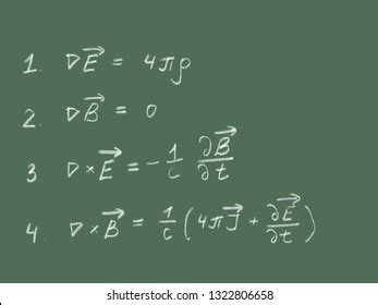 Maxwells Equations Differential Form Written By Stock Illustration 1322806658 | Shutterstock