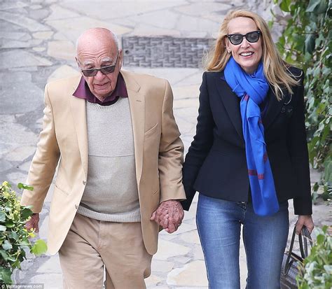 Rupert Murdoch and his fourth wife Jerry Hall take a stroll on their honeymoon | Daily Mail Online