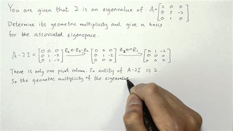 Geometric multiplicity example - YouTube