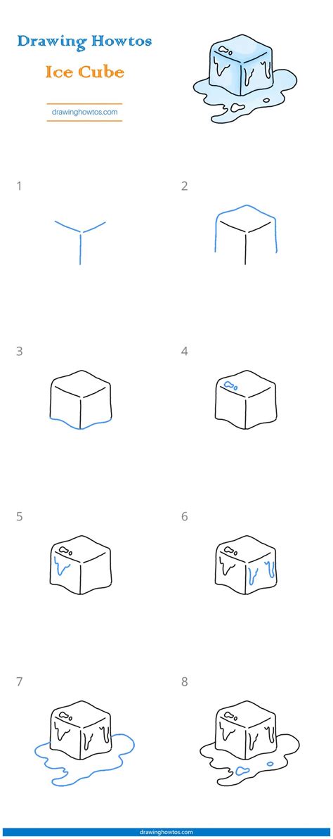 How to Draw an Ice Cube - Step by Step Easy Drawing Guides - Drawing Howtos