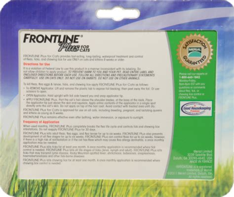 Frontline Plus for Cats Flea & Tick Treatment, 3 ct - Ralphs