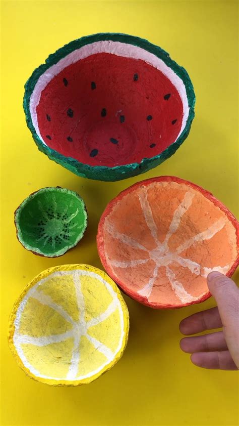 Papier Mache Summer Fruit Bowls - Red Ted Art - Make crafting with kids easy & fun | Fruit ...