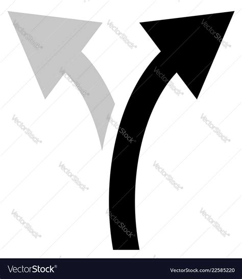 Two way arrow symbol arrow icon curved arrows Vector Image