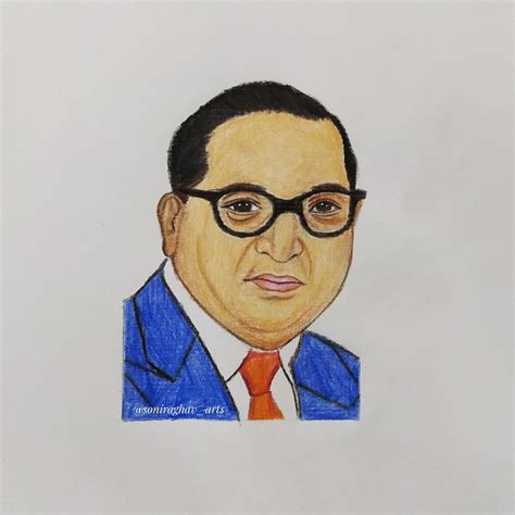 how to draw dr br ambedkar step by step / Dr b r ambedkar jayanti ...