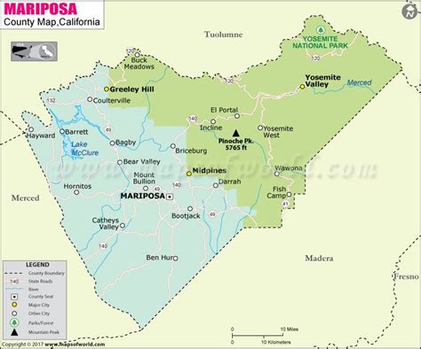 Mariposa County Map