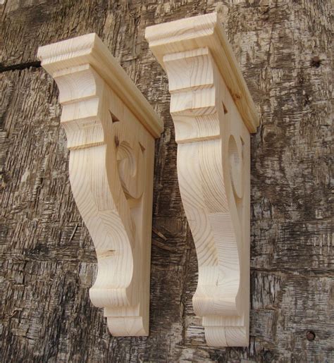 Rustic Shelf Brackets Wooden Corbels Farmhouse Decor Victorian | Etsy ...