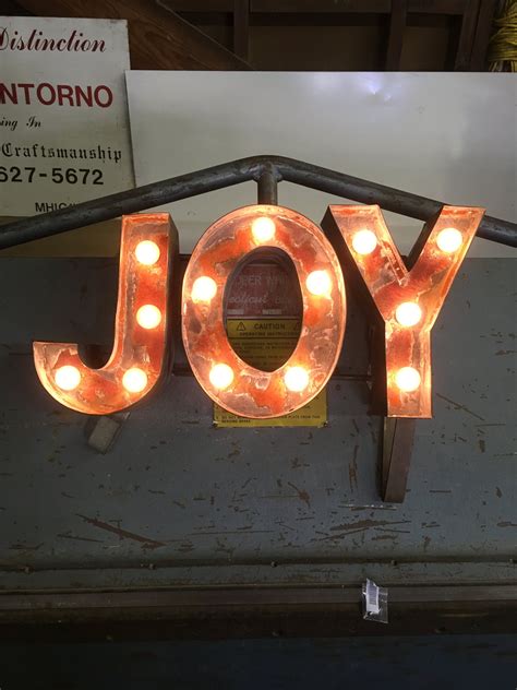 Lighted JOY sign | Etsy