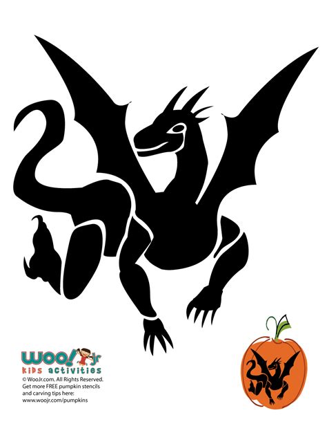 Flying Dragon Pumpkin Template | Woo! Jr. Kids Activities : Children's Publishing