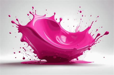 Premium Photo | Pink paint splash isolated