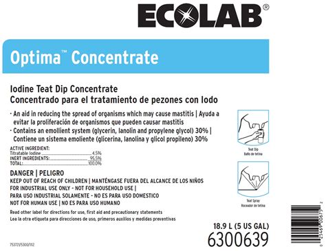 Ecolab Printable Chemical Labels